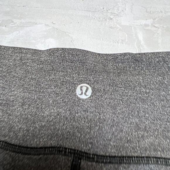 Lululemon Squad Goals Crop 17" Leggings SIZE 4 Heathered Black Gray - Picture 5 of 10